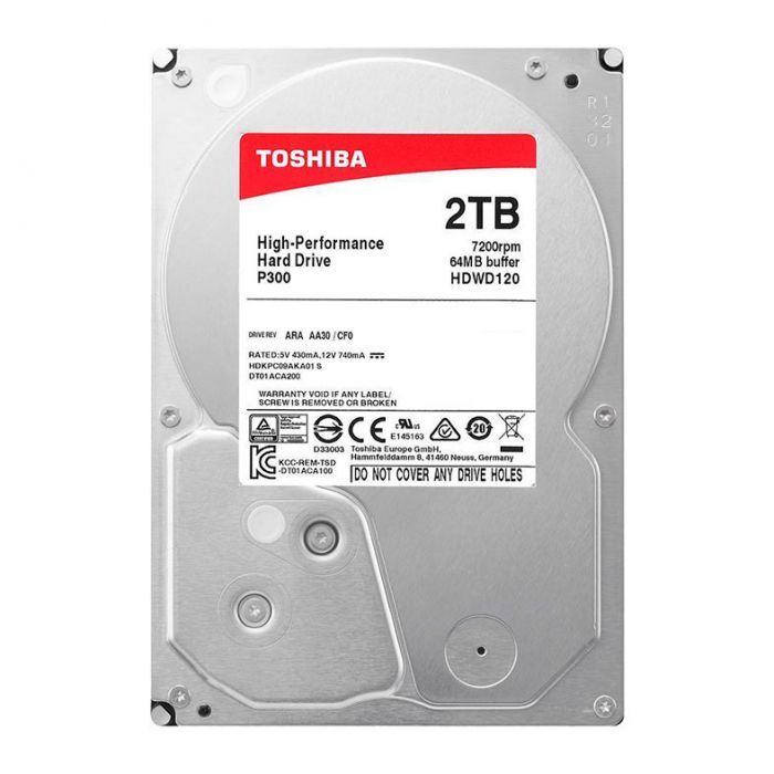 Armazenamento  Toshiba 2TB 7200RPM Sata 6GB/s 64MB 3,5"
