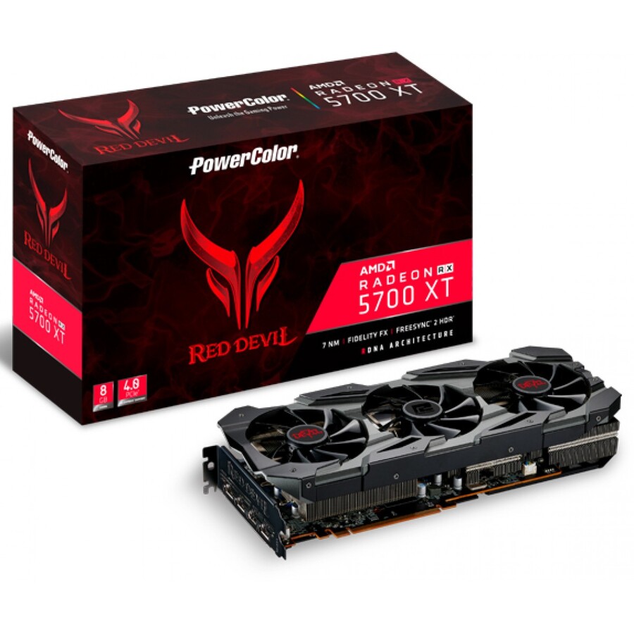 Placa de vídeo  PowerColor AMD RADEON RX 5700 XT Red DEvil 8GB GDDR6