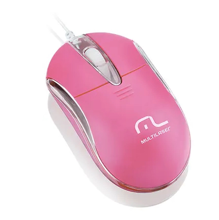 Mouse Gamer Multilaser Pink