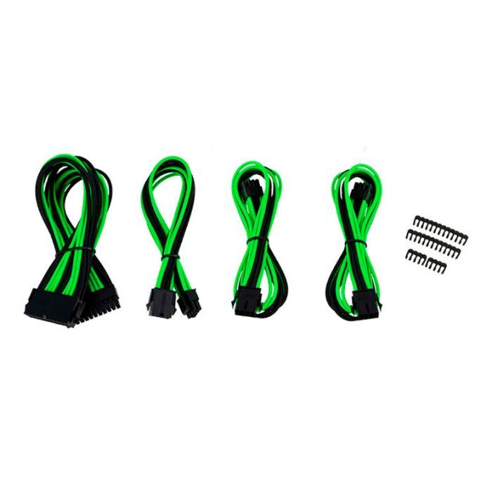 Cabo    Kit Sleeved Gaming Preto/Verde