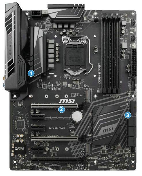 Placa Mãe  MSI Placa Mãe Msi Z370 Sli Plus.