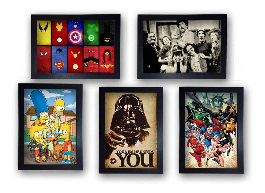 Decoração    Quadros Decorativos Geek Herois 