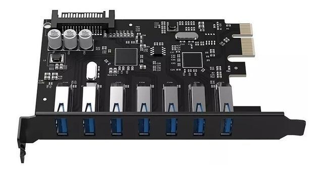 Adaptador    Placa Pci-e Orico 7 portas USB
